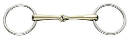 Horse SS Loose Ring Copper Hollow Mouth Snaffle Horse Bit Tack 5&quot; Mouth ... - £15.30 GBP