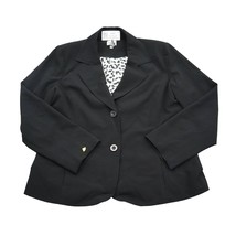 Chicos Suit Womens 2 Black Single Breasted Notch Lapel Ventless Jacket - £22.77 GBP