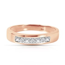 14k Solid Gold Ring w/ 3 Round Cut Natural Diamonds April Birthstone Size 5.5-11 - £488.29 GBP
