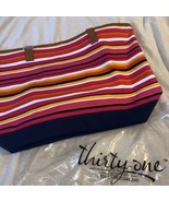 Thirty One Lakeside Tote  PINSTRIPE PUNCH New in Package beach bag - $33.99
