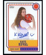 KATE KOVAL 2023 Topps Chrome McDonald&#39;s All-American Event Auto Inscribed - $913.91 MXN