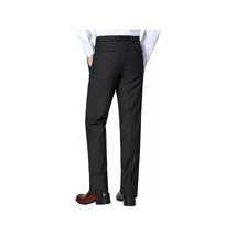 Men Renoir Flat Front Slacks 100% Soft Wool Super 140's Classic Fit 508-1 Black image 3