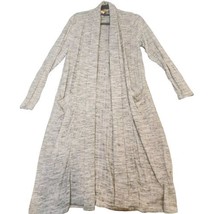 Ruby Rd. Women&#39;s Size L Heathered Gray Open Cardigan Sweater Soft Long S... - $15.79