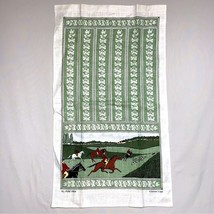 Vintage Stevens Linen Dish Hand Tea Towel Horse Hunt Fox Hound Collectible Decor - £48.22 GBP