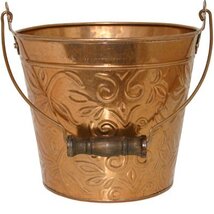 Planter With Handle, Copper Floral Metal, 8-In. - €24,52 EUR