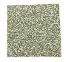 Beaded Placemats Charger Ivory Gold Turquoise 14&quot; Square Set of 4 Summer Beach - £75.89 GBP