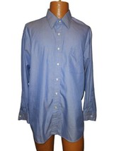 Peterborough Row Mens Shirt Size 17 34 Pinpoint Oxford 80s 2-ply 100% Co... - $14.99
