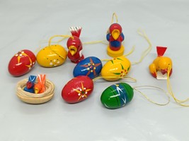 Vintage Wooden Eggs and Chickens - $14.85