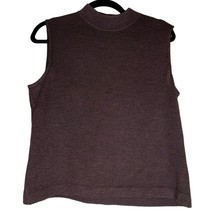 VTG St. John Sweater Vest Woman&#39;s size 6 Top Shirt Mock Turtleneck knit ... - £30.17 GBP
