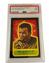 Star Trek Trading Card Sticker 1976 Topps PSA 7 Captain Kirk Beaming Up #9 James - £389.85 GBP