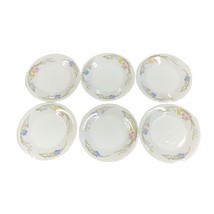 French Garden Japan 6 Fruit Dessert Dishes Floral 5.25 inches Vintage Lot 1 - £26.61 GBP