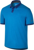 Nike Golf Mens Transition Heather Golf Collared Polo 2015 Blue-Small - £34.23 GBP