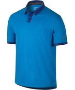 Nike Golf Mens Transition Heather Golf Collared Polo 2015 Blue-Small - £33.43 GBP