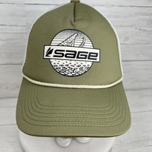 Sage Baseball Trucker Hat Cap Salmon Fly Fishing Green Mesh Back Adjustable New - £27.90 GBP
