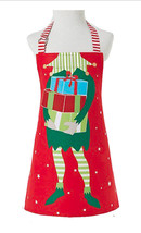 Santa Little Helper Chef Set for Kids Apron Chef Hat Oven Mitt by Ladelle Cubby - £11.93 GBP