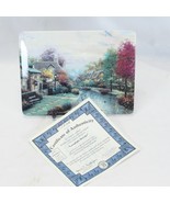 Thomas Kinkade Lamplight Brooke Plate First Issue with Certificate - €14,39 EUR