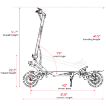 MAXFUN 10 PRO 72V FAST ELECTRIC SCOOTER - $44,662.48 MXN