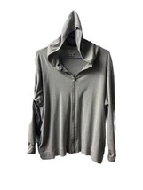 Jennifer Moore Full Zip Hoodie Womens Size Large Grey Light Weight Summer - £10.21 GBP