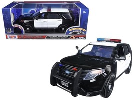 2015 Ford Police Interceptor Utility Black and White with Flashing Light Bar an - £68.84 GBP