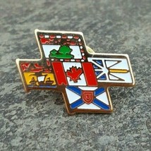 Canada Provinces Nova Scotia Newfoundland New Brunswick +More Flag Lapel Hat Pin - £7.06 GBP