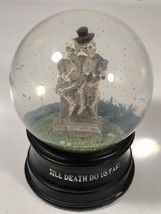 &quot;Till Death Do Us Part&quot; Day of the Dead Couple Snow Globe Skeleton Bats - £46.97 GBP