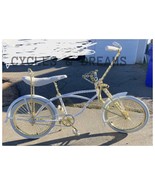 20&quot; CUSTOM LOWRIDER BIKE GOLD/ WHITE, ALL TWITED PARTS, GOL WHEELS 144 S... - £2,177.22 GBP