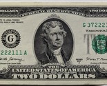 US$2 Fancy Serial Number 2017 A 2 triples Together  37222111 - $7.95