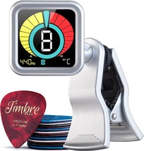 Timbregear Clip-On Chromatic Tuner (Silver) For Guitar, Bass, And Violin. - £27.03 GBP