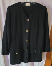 VTG Women&#39;s Danielle by Laura Sweater Size 1X &quot;Gold Tone&#39; Buttons Dressy - $14.99