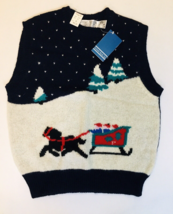 Vintage Robert Scott LTD Christmas Sweater Vest Pullover Sz 38 w Tags READ DESCR - £38.39 GBP