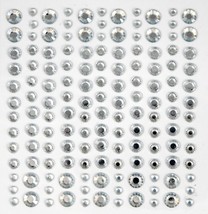Craft Consortium Essential Adhesive Rhinestone Gems 143/Pkg-Clear - £9.88 GBP