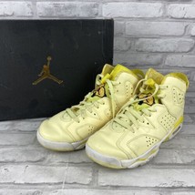 Nike Air Jordan Retro 6 Dynamic Yellow Floral Citron Tint  Size 7Y With Box - £28.48 GBP