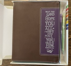 NIV Beautiful Word Coloring Bible and 8-Pencil Gift Set Leathersoft Brown LNew - $19.39