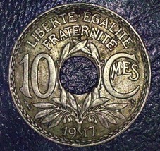 1917 France 10 Centimes – Third Republic (1870–1941) - £3.82 GBP