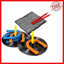 Deluxe Rubber Horseshoes Set with Carrying Bag - Perfect for Outdoor Adv... - $34.64