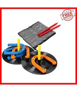 Deluxe Rubber Horseshoes Set with Carrying Bag - Perfect for Outdoor Adv... - $34.64