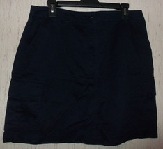 Excellent Womens Lauren Ralph Lauren Navy Blue Cargo Skirt Size 14 - £21.93 GBP