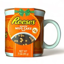 Reese&#39;s Minute Mug Cake Mix 10 Oz Ceramic Coffee Cup Chocolate Candy Gift Set - £13.19 GBP