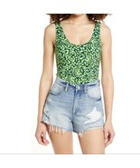 NWT Nordstrom LEITH green gables animalia thong bodysuit animal print sz... - $34.21 CAD