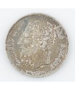 1869 Belgium 5 Francs Natural Toned, About Uncirculated KM24 - $1,677.22 MXN