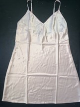 NWT Victoria&#39;s Secret M SLIP gown PINK satin silver SHINE STRAP - $69.29