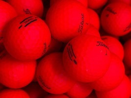 12 Near Mint Red Titleist TruFeel  AAAA Used Golf Balls - $20.27