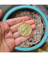 Vintage Italian Classic Gold Saint Christopher Pendant - $54.86 CAD
