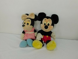 Vintage Walt Disney World Disneyland Mickey and Minnie Mouse Plush - £13.33 GBP