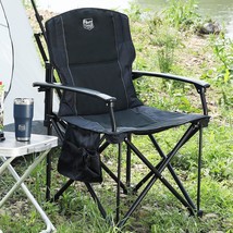 Timber Ridge Folding Camping Chair With Padded Hard Armrest And Cup Holder-For - £57.91 GBP