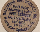 Nationwide Advertising Specialty Wooden Nickel Wessington Springs South ... - $4.94