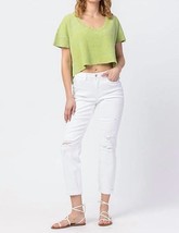 Judy Blue mid-rise boyfriend destroyed jeans White - $879.91 MXN