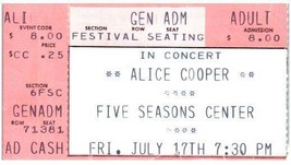 Vintage Alice Cooper Ticket Stub July 13 1981 Des Moines Iowa - £44.13 GBP
