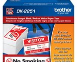 Brother Genuine DK-2251 Continuous Length Replacement Labels, Black/Red ... - £28.69 GBP+