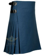 Premium Handmade Smoking Blue 8 yard kilt 100% Wool kilt For Men's Scottish 8 ya - $89.00